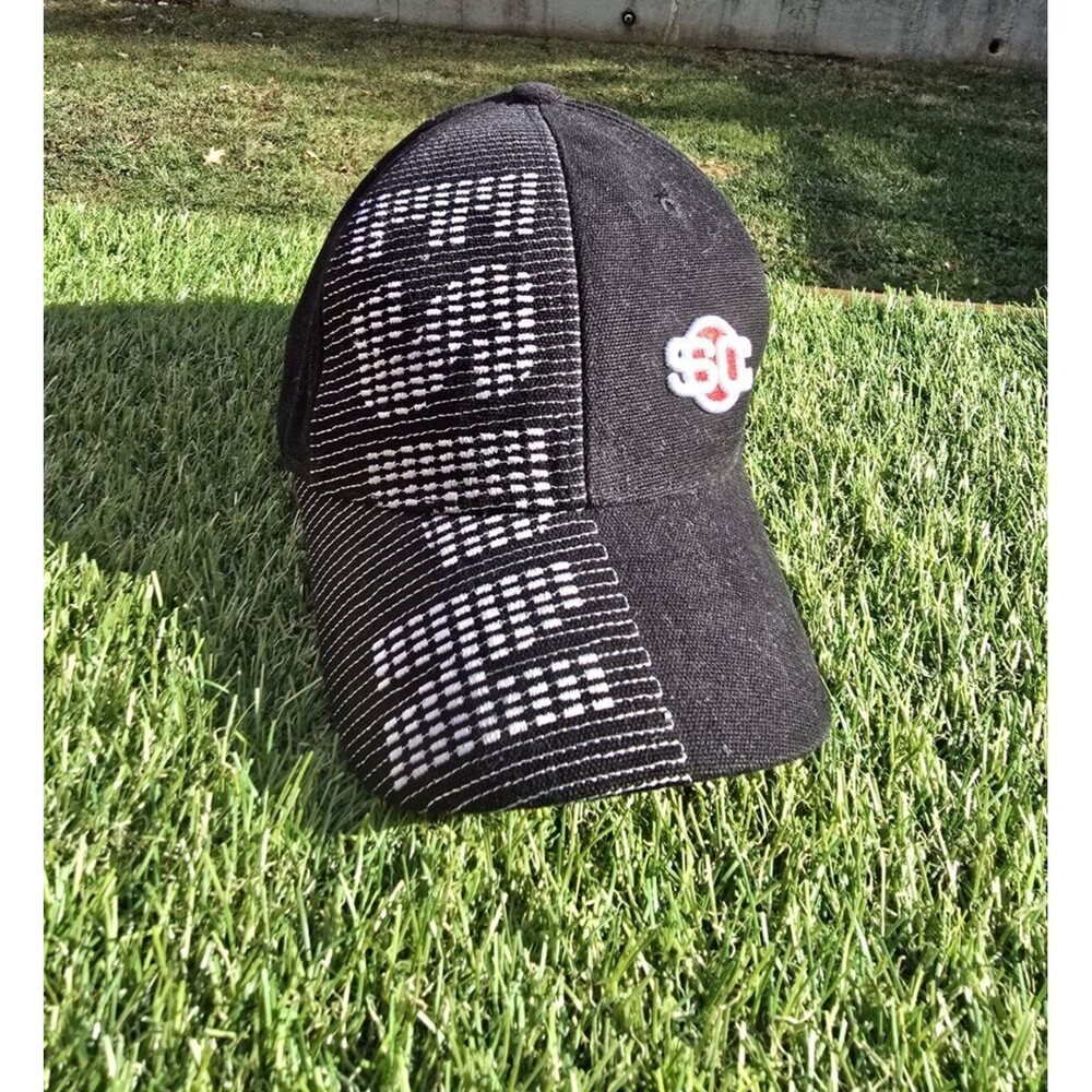 ESPN Sports Center Strapback Hat Baseball Cap Black Spellout  Embroidered Adult